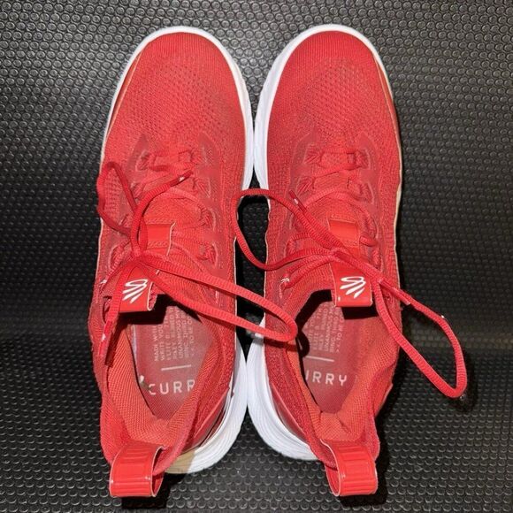 Under Armour Curry Flow 8 Red Basketball Athletic Shoes Men’s Size 13 - Picture 6 of 8